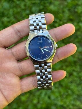 Citizen Eco-Drive Men’s Stainless Steel Watch - Blue Dial (not working )